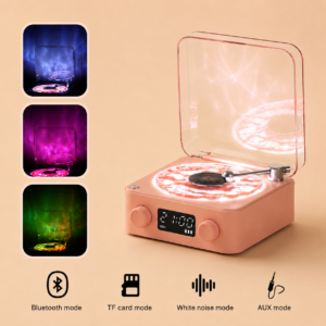Tocadisco Retro Bluetooth Rosa